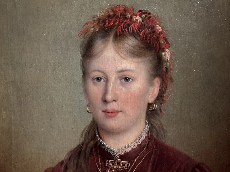 1838-Wincenty Ślendziński - Ritratto di Petronella Stankiewiczowa nata Gulbicka, 1887 - Museo Nazionale d'Arte Lihuaniano